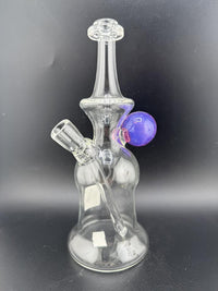 Pugsley Glass Clear Rig Colored Marble Attachment 10mm 45°