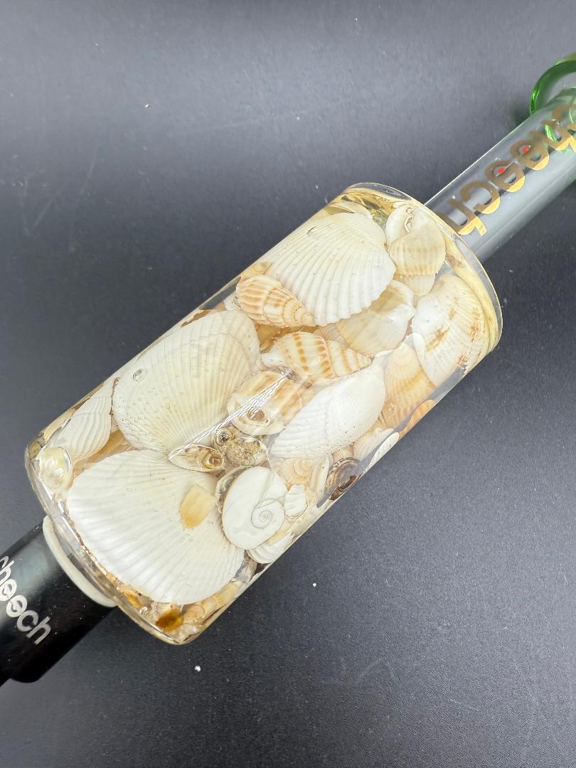 Cheech Glass Glycerin Nector Collector - Seashells with real seashells in epoxy for a beach-themed aesthetic.