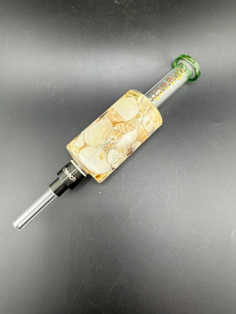 Cheech Glass Glycerin Nector Collector - Seashells with unique seashell design and titanium tip.