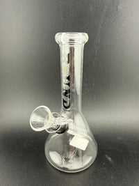 Round Glass Small Flower Tubes Slide Grommet Fitting - Clear borosilicate glass with smooth operation and classic design.