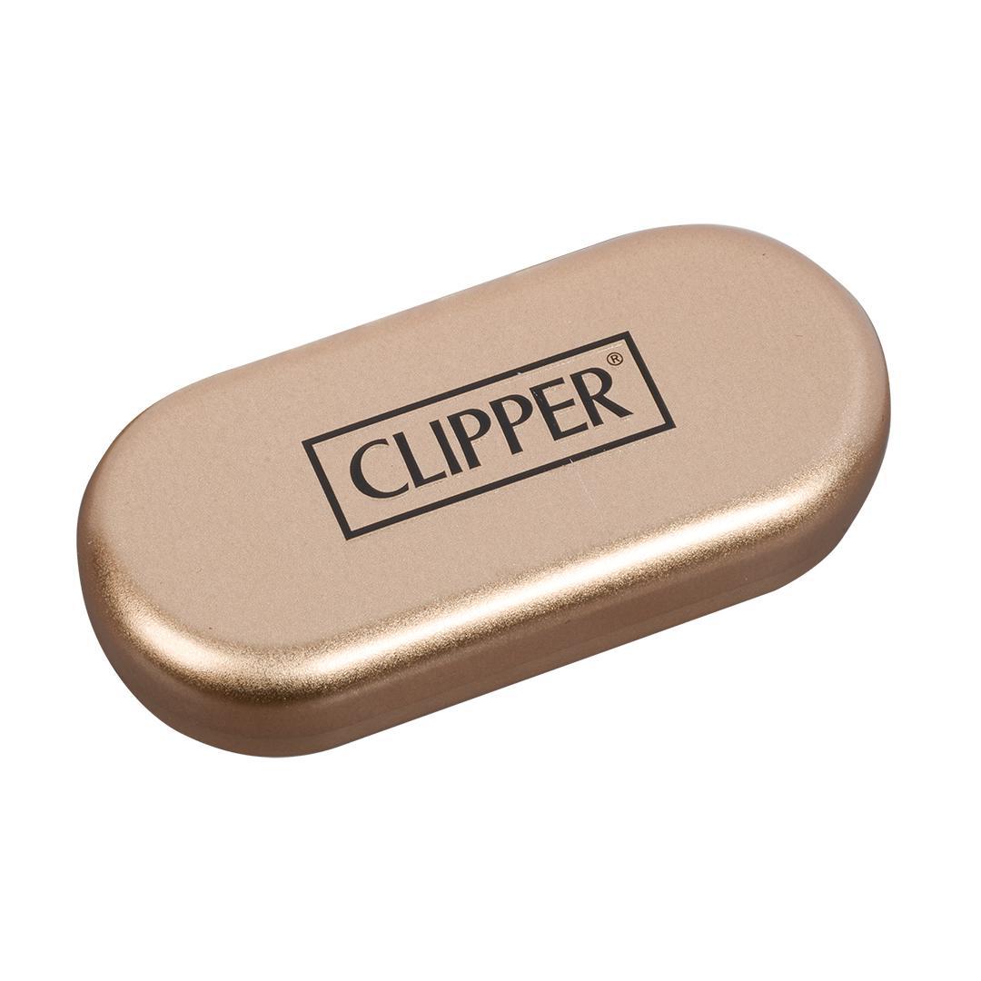 Clipper Metal Lighter Rose Gold sleek packaging with gold finish and logo