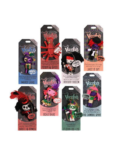 Colorful Watchover Voodoo Dolls collection showcasing unique designs and personalities.
