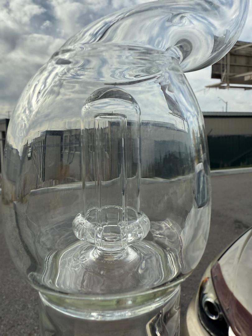 Compton Glass Zong 26" w/ Double Perk 14mm 45° showcasing its intricate percolation and sleek design.
