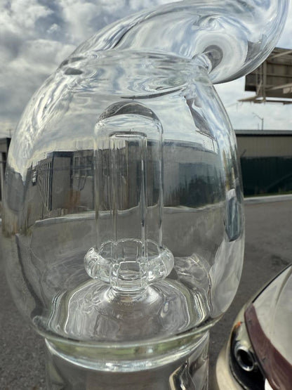 Compton Glass Zong 26" w/ Double Perk 14mm 45° showcasing its intricate percolation and sleek design.