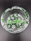 Cookies Glass Ashtray featuring unique designs and bold Cookies logo, perfect for smoking sessions.