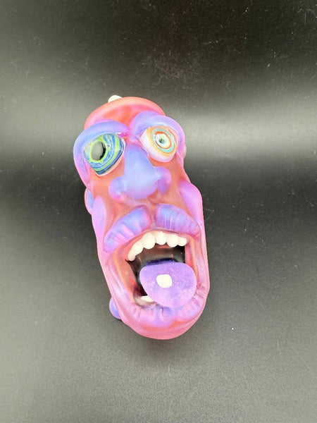 Crondo Face Pipe Sherlock featuring a colorful, artistic face design with exaggerated features.