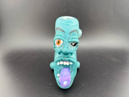 Crondo Face Pipe Sherlock featuring a unique zombie design with vibrant colors and a playful expression.