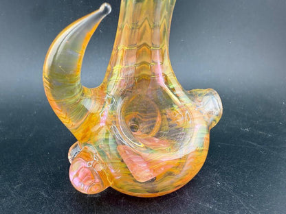 Crondo Glass Hand Pipe - Heavy Fumed showcasing a vibrant heavy fumed finish and unique design details.