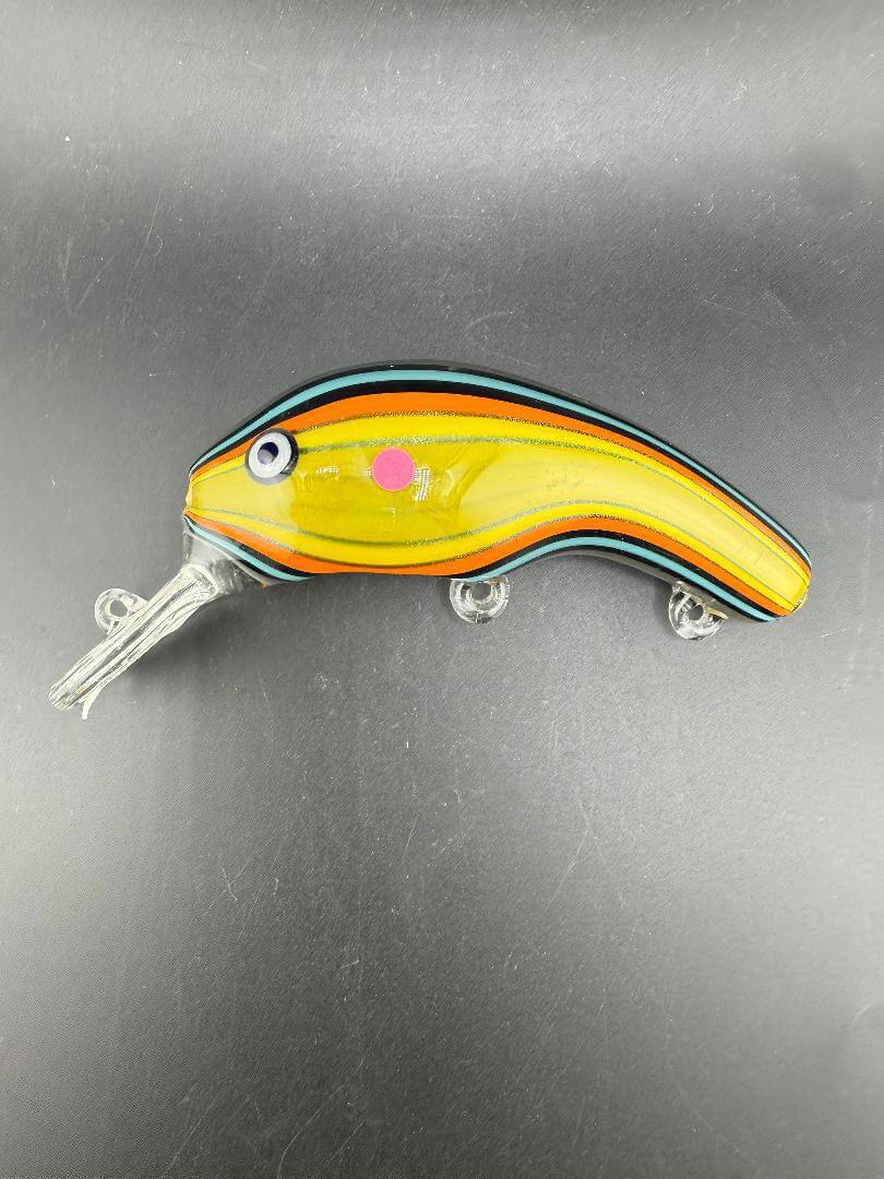 Crondo Glass Hand Pipe - Lined Tubing Fish Lure featuring vibrant colorful design and detailed craftsmanship.