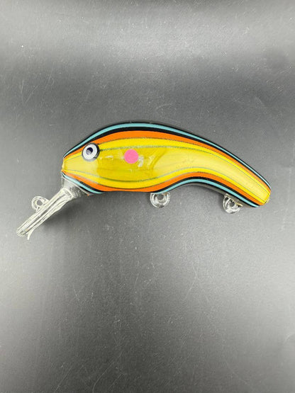 Crondo Glass Hand Pipe - Lined Tubing Fish Lure featuring vibrant colorful design and detailed craftsmanship.