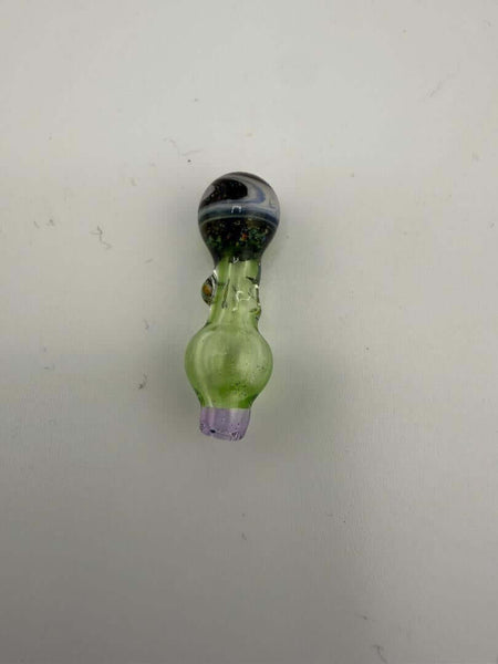 Handcrafted Paulson Pieces Puffco Proxy Joystick in green with purple accents, designed for enhanced dabbing experience.