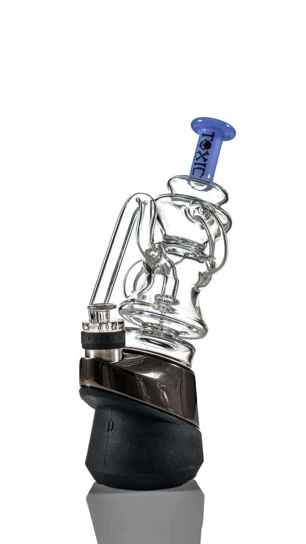Toxic Glass TXAT15 Recycler attachment for Puffco, featuring intricate design for superior filtration and flavor enhancement.