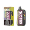 Quasar OS25000 disposable vape with Orion Sour Belts flavor packaging, showcasing vibrant design and nicotine warning.
