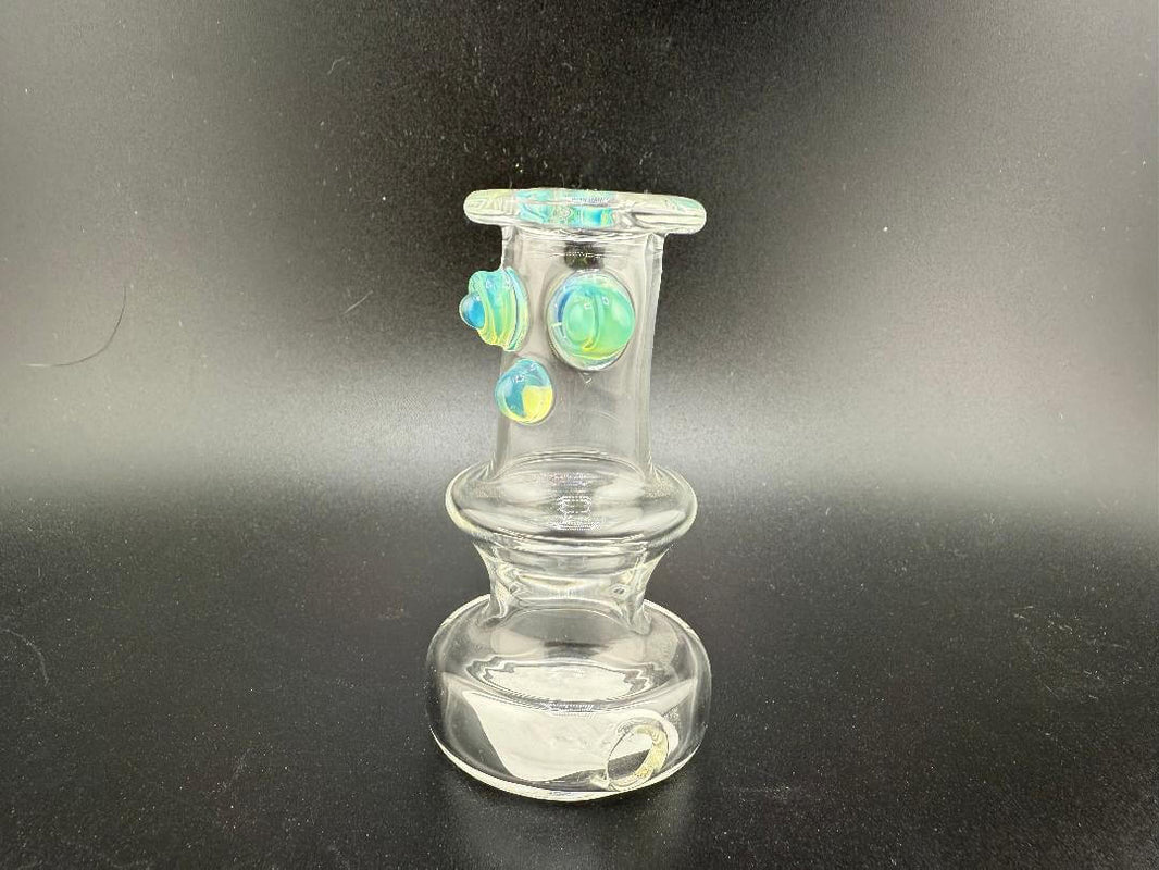 Brando Glass Carta Replacement Dry Top with colorful accents, designed for enhanced dabbing performance and filtration.