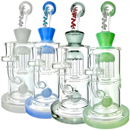 AFM Glass 10" Astor Double Perc Dab Rig M006 14mm 90°