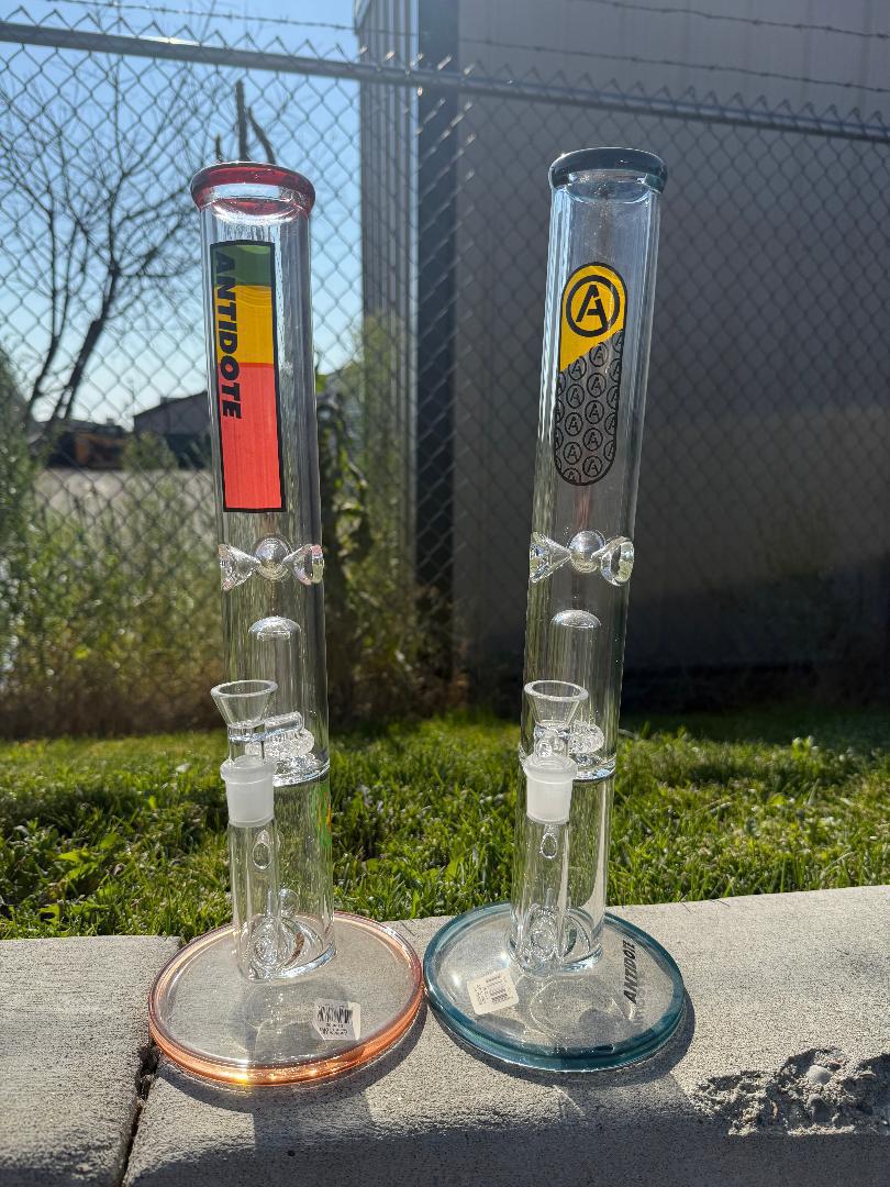 Antidote Glass 16" Inline To UFO Perk Colored 14mm 90°