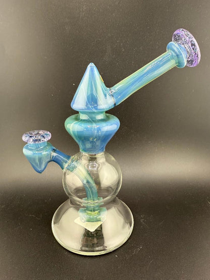 Mank Glass Multi Colored Horn Banger Hanger 10mm 90°