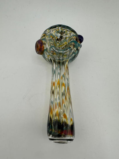 Crondo Glass Hand Pipe - Fumed Wrap & Rake