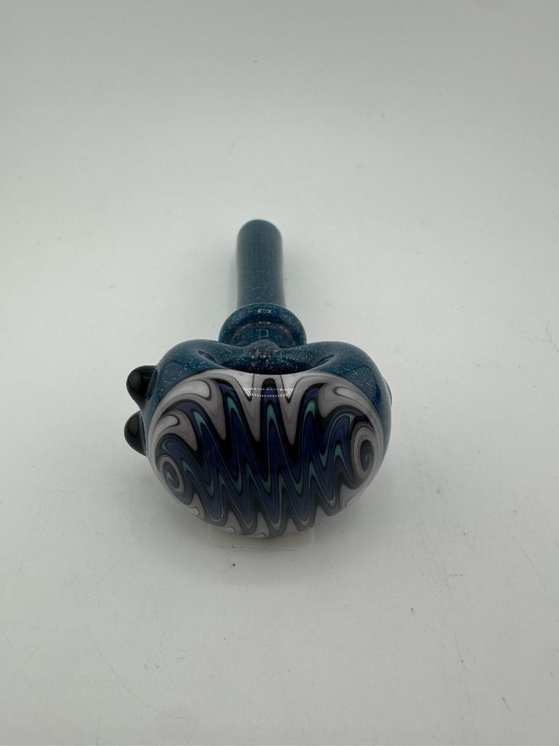 Filla John Glass Dry Pipe - Full Color w/ Wig Wag Cap