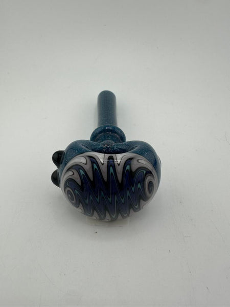 Filla John Glass Dry Pipe - Full Color w/ Wig Wag Cap