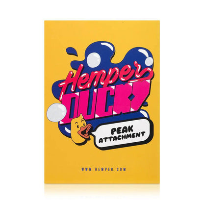 Hemper Ducky Puffco Peak Attachment packaging featuring playful design and vibrant colors.