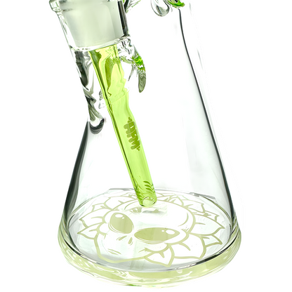 AFM Glass 12" Chubbi Beaker Clear Colored Lip Beaker