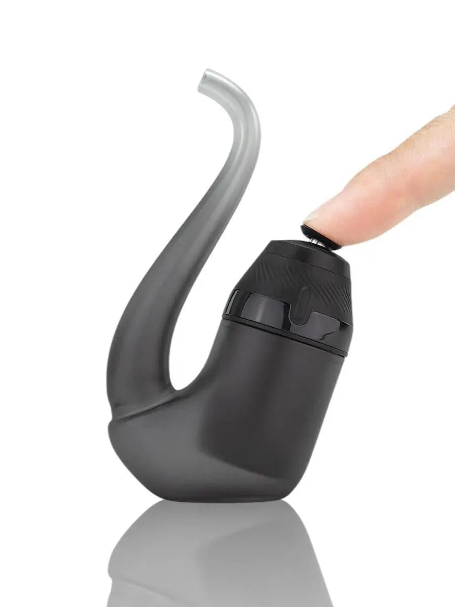 Puffco Proxy vape featuring a sleek design and a finger activating the device for smooth dabbing.