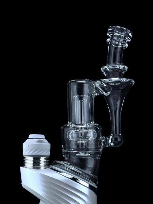 Iridescent Glass Puffco Peak Glass Attachment - Mini RBR ( Coming Soon ) close-up image showcasing design and features.
