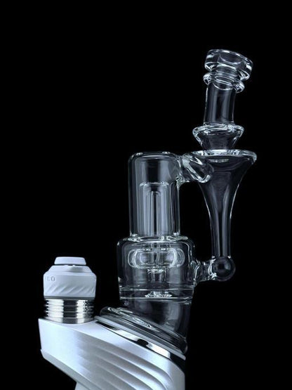Iridescent Glass Puffco Peak Glass Attachment - Mini RBR ( Coming Soon ) close-up image showcasing design and features.