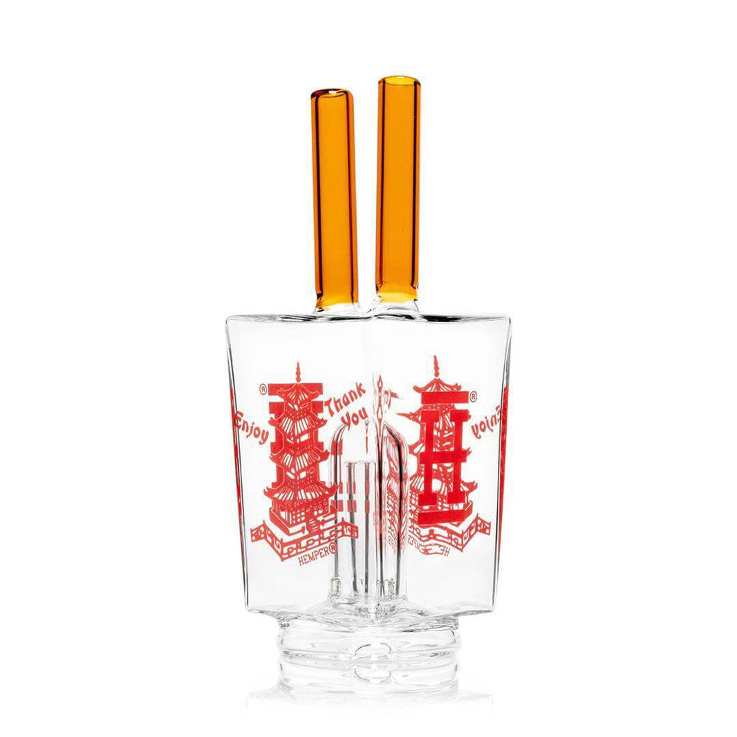 HEMPER Chinese Takeout Puffco Peak Top with vibrant colors and iconic design for enhanced vaping sessions.