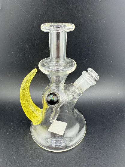 Pugsley Glass Straight Neck Jammer Rig w/ Colored Horn & Opal 10mm 45°