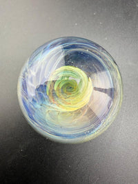 Brando Glass Marble - Fumed Vortex w/ Colored Backer 1.3" - 1.4"
