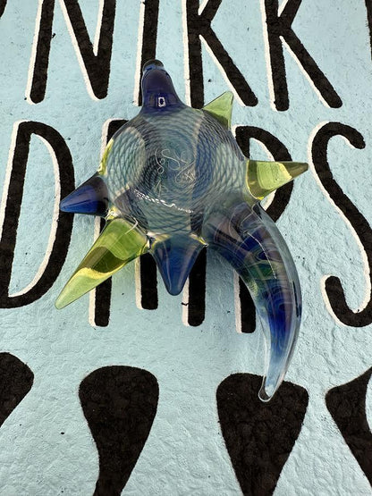 Dosh Glass Pendant - Fumed Fillacello w/ UV  Spikes