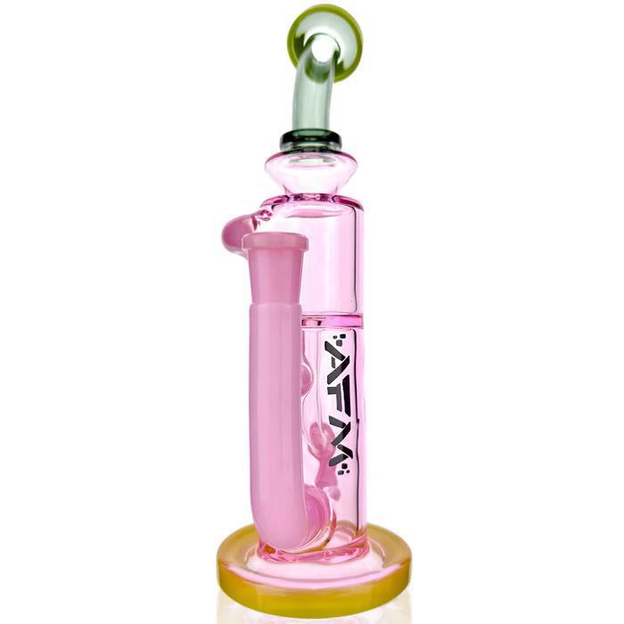 AFM Glass 10" Bilbao Colored Glass Recycler Dab Rig TX104 14mm 90°