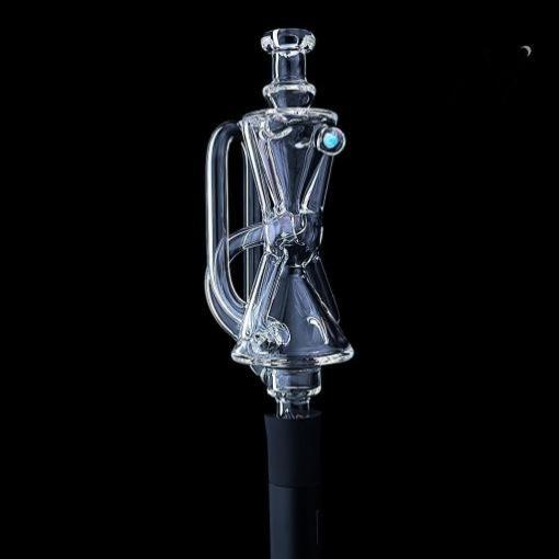 Iridescent Glass x Ion Glass Puffco Pivot Topper - PivXCR mouthpiece showcasing glass design and functionality.