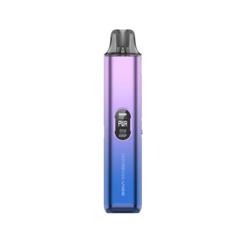 Vaporesso Vibe Pod Kit with a sleek purple design, featuring Dual Mesh technology for enhanced flavor.