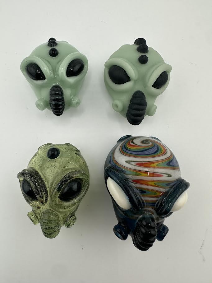 Tim Doane Glass Pendant / Necklace - Alien
