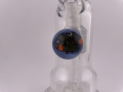 Highgrade Glass - Clear Sacred Geometry w/ Colored accent Recessed Joint Bub