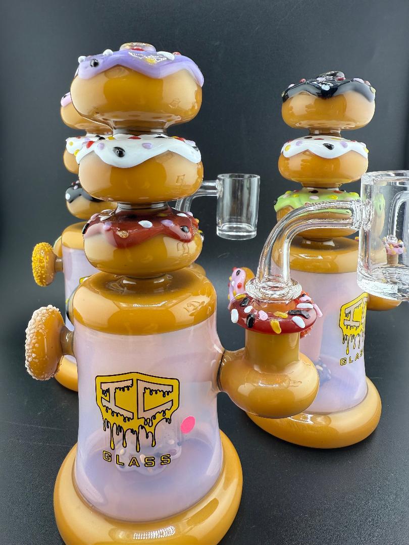 IC Glass Triple Doughnut Rig 14MM 90°