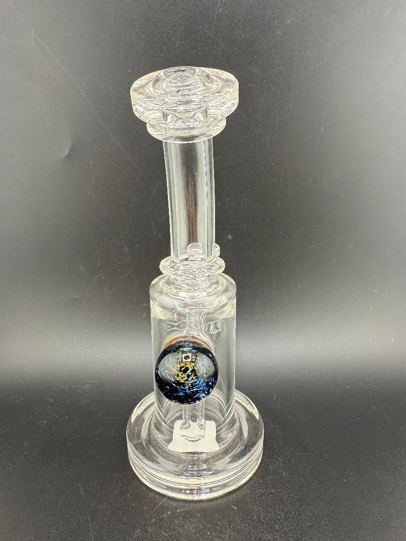 Crondo Glass Clear Banger Hanger w/ Dichro Marble 14mm 90°