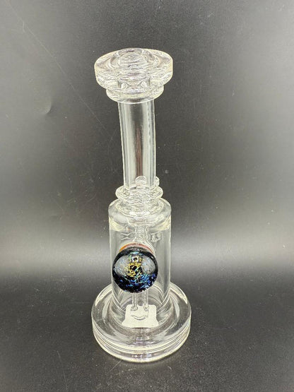 Crondo Glass Clear Banger Hanger w/ Dichro Marble 14mm 90°