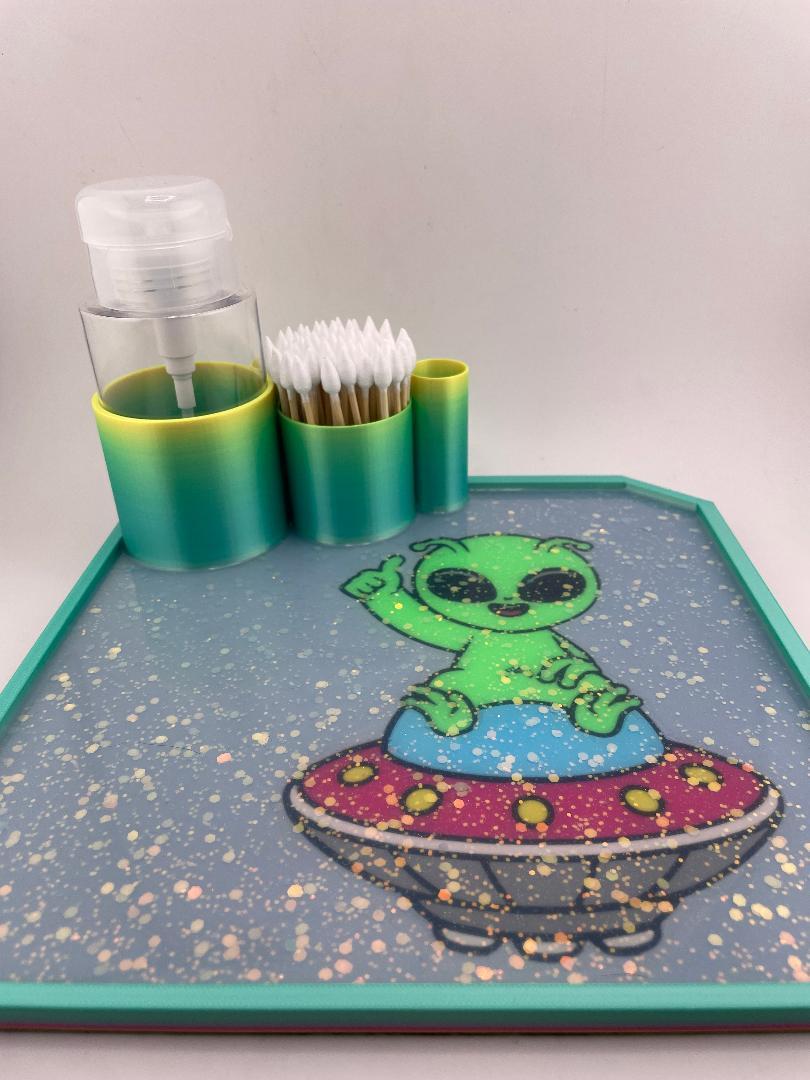 Kandy Custom 3-D Prints Sesh Tray Organizer  - UFO Alien