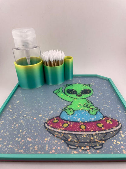 Kandy Custom 3-D Prints Sesh Tray Organizer  - UFO Alien