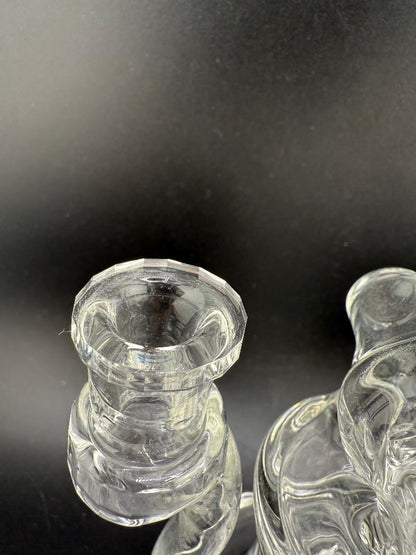 Domer Glass Faceted Blooper W/ Bubble Dumper Clear 10mm