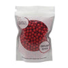 White Rhino red diffuser beads in a storage bag for improved smoking experience and smoke diffusion.