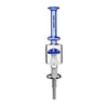 Human Grade Shroom Nectar Collector in blue, featuring mushroom shower perc for smooth dabbing and filtration.