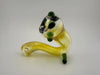 Danny W Glass Fumed Sherlock Pipe with colorful accents, handcrafted and unique design from Spokane, WA.