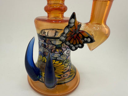 Windstar Glass Monarch Orange Banger Hanger 10mm 90