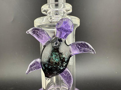 Crondo Glass Banger Hanger w/ Colored Lip Wrap & Animal Attachment 14mm 90°