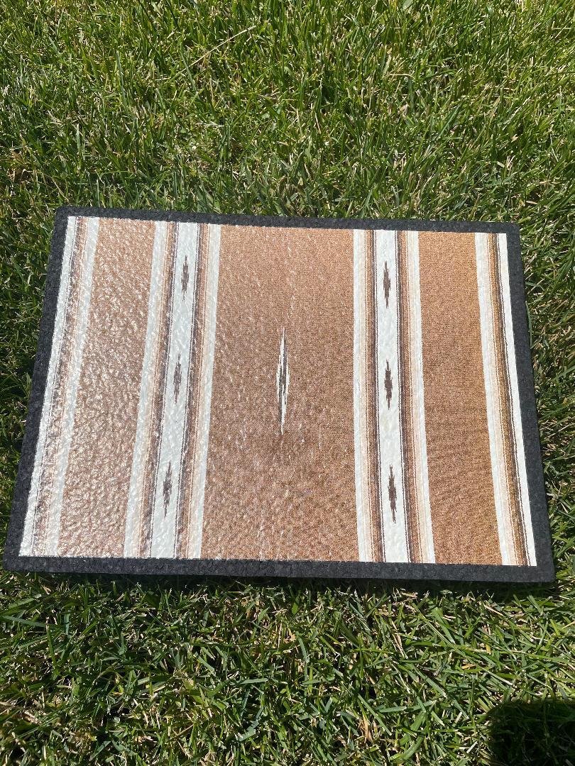 MoodMats Rug Mat – Southwestern Stripe (11" x 8")
